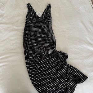 PRINCESS POLLY NELLIE MAXI DRESS BLACK POLKA DOT